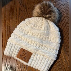Rae Dunn White Beanie Hat